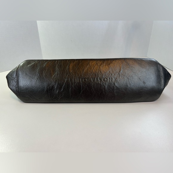 Plinio Visona Black Fold over Hobo Purse - Picture 5 of 16